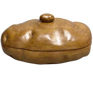 VTG 1977 Atlantic Molds Large 12” Ceramic Baked Potato Serving Dish With Lid